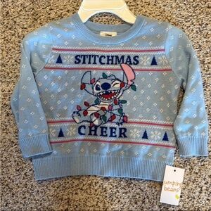 Disney Lilo and Stitch Stitchmas Sweater 2T NWT